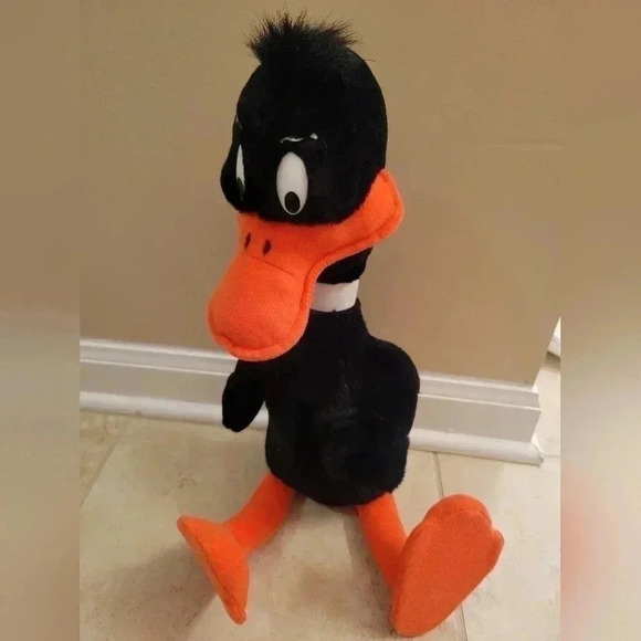 Vintage 1971 Daffy Duck Poseable Plush Warner Brothers 18" - Picture 1 of 5